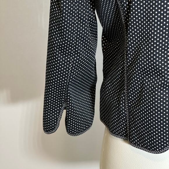 Ruby Rd Black/White Polka Dot 3/4 Sleeve Blazer Suit Jacket Career Womens Sz 12 - Picture 8 of 12